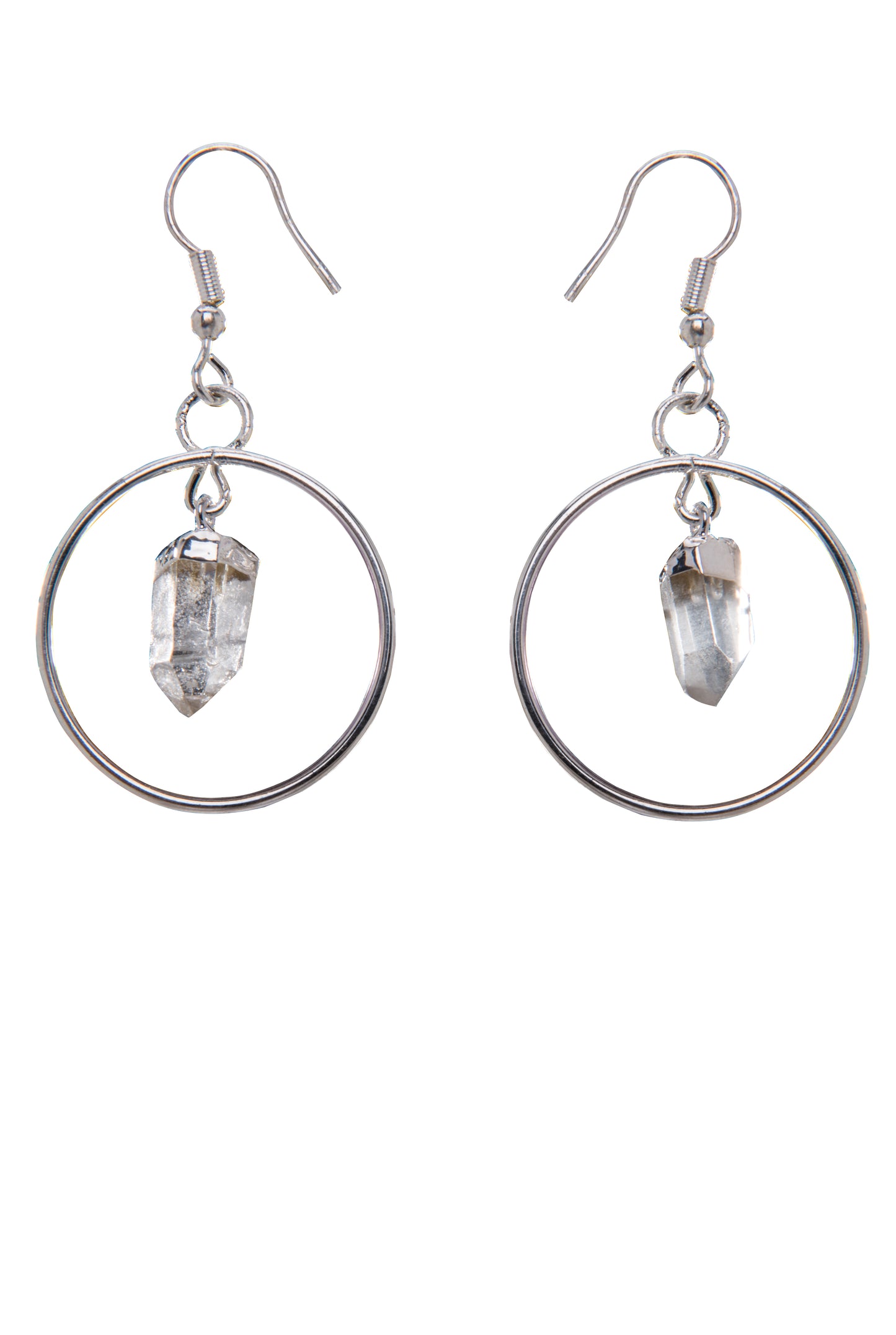 Argola com Ponta de Cristal