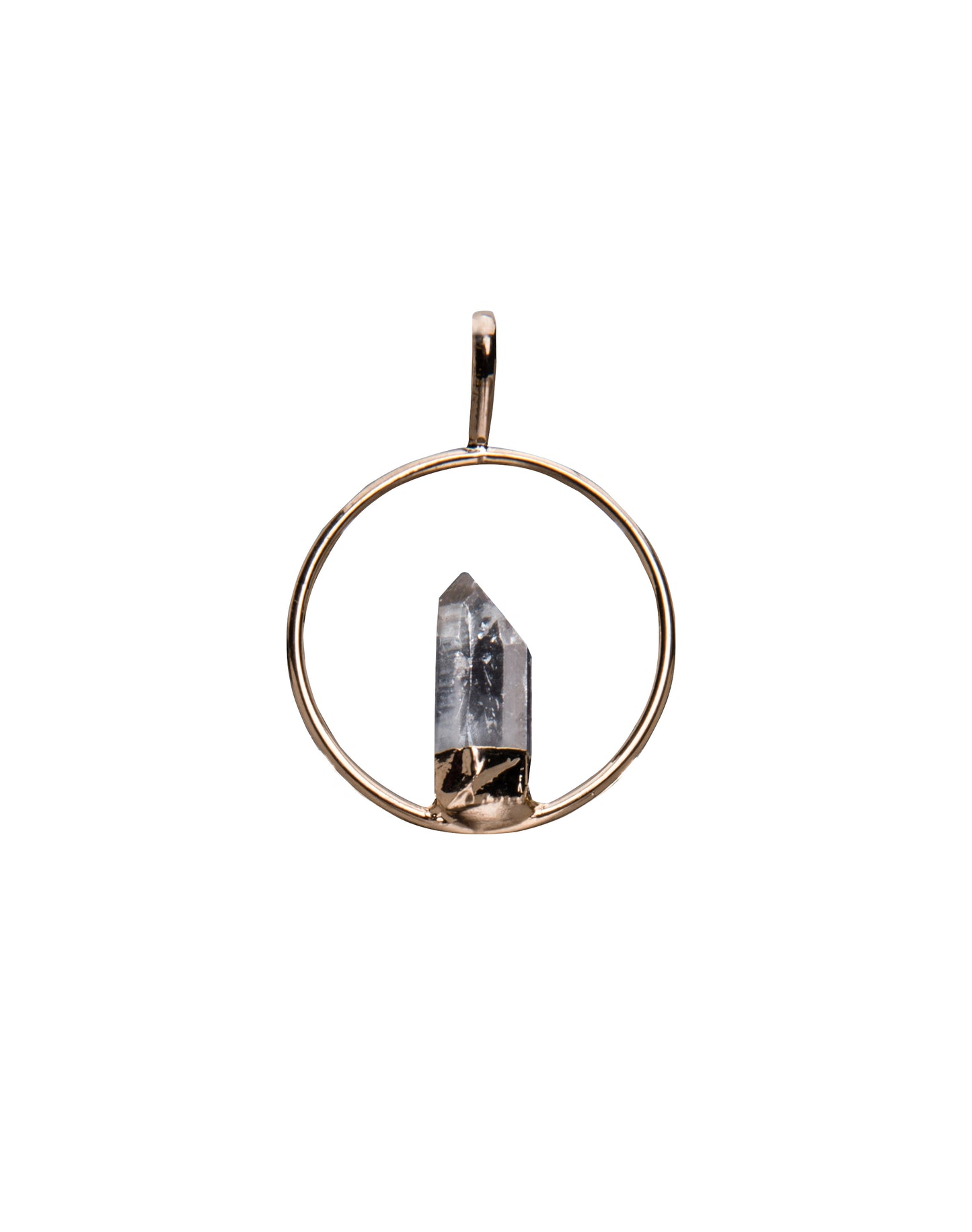 Argola com Ponta de Cristal