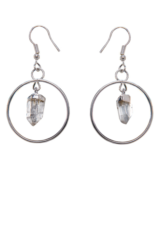 Argola com Ponta de Cristal