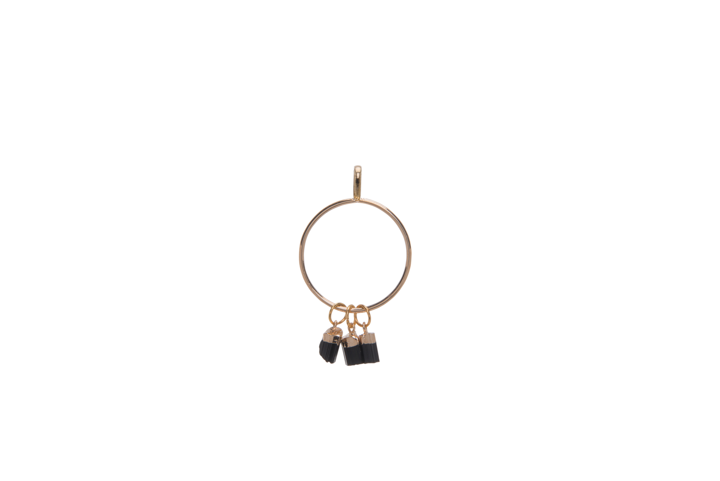 Argola com 3 Pontas de Ametista com Balanço