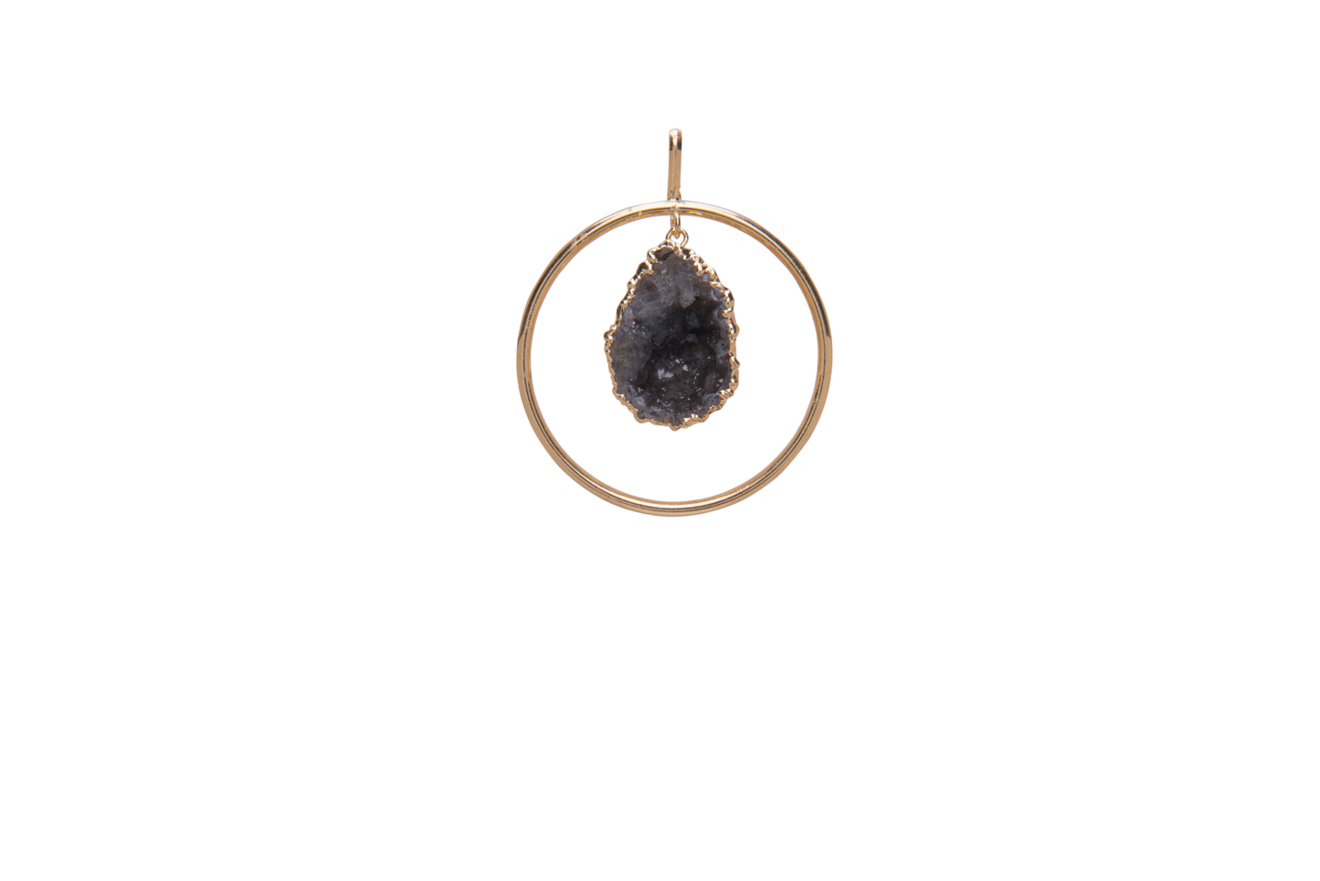 Argola com Meio Geodo Banhado