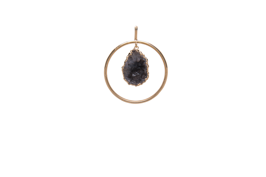 Argola com Meio Geodo Banhado
